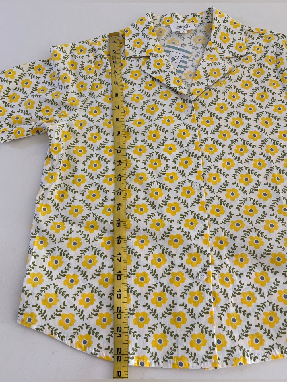 Tulip B Button-down Floral Top - S - Picture 7 of 7